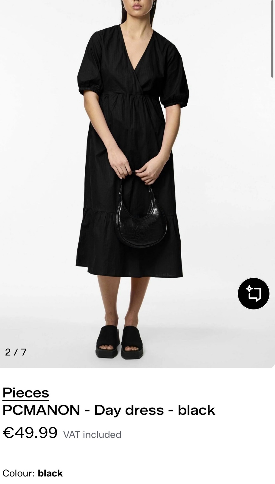 Robe noir midi