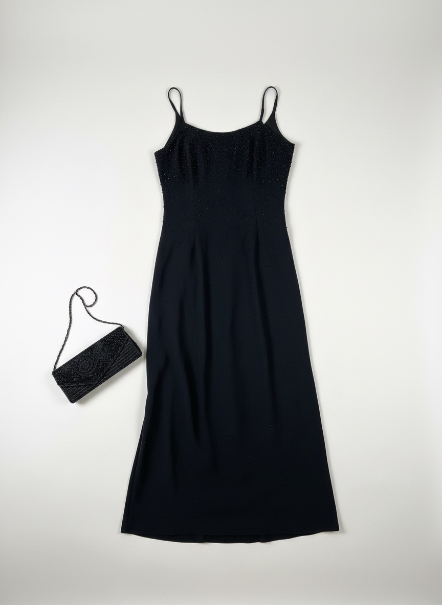 🖤 Roe noire élégante avec perles brillantes ✨