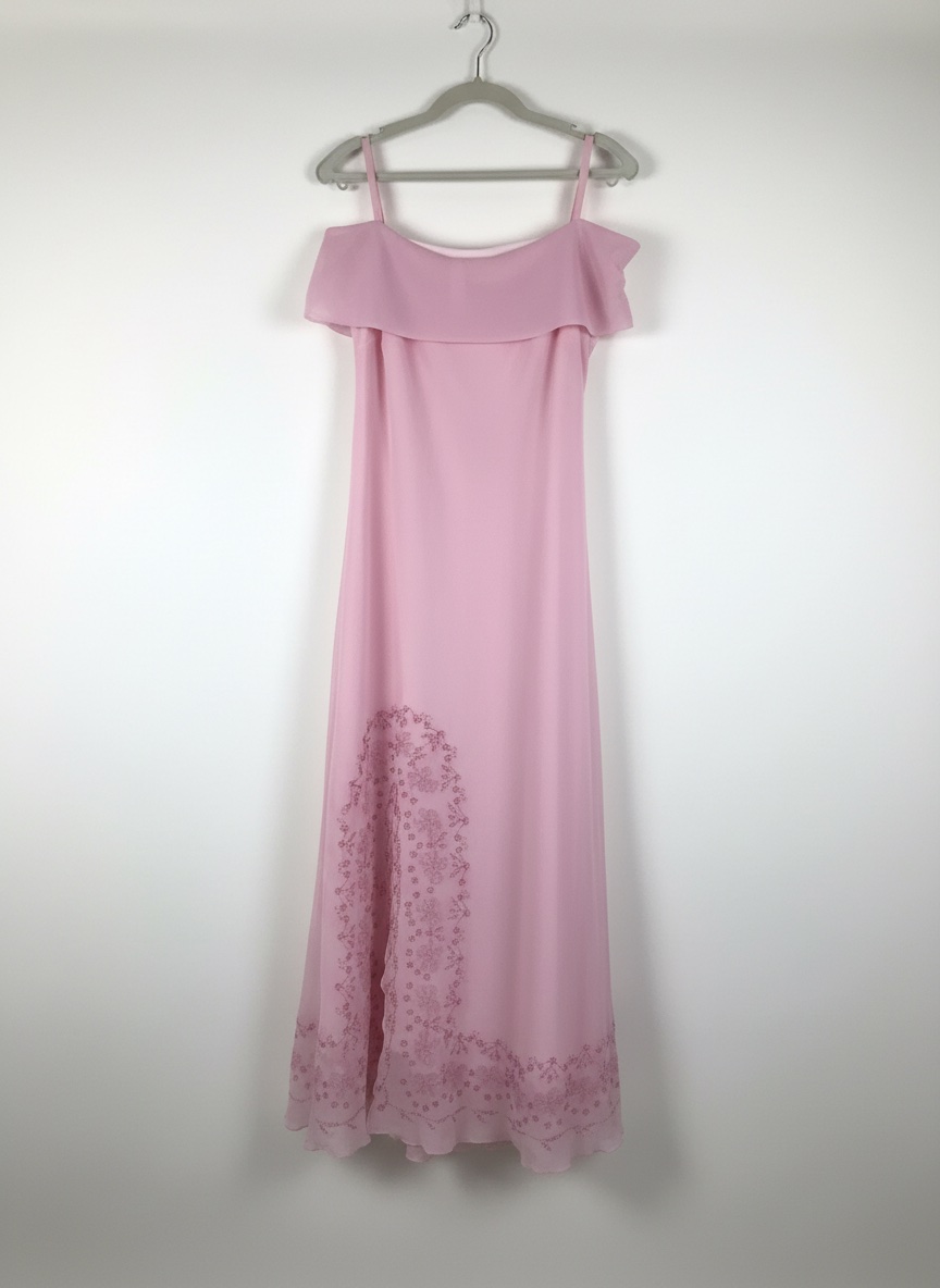  🌸 Robe longue rose poudré élégante 🌸 