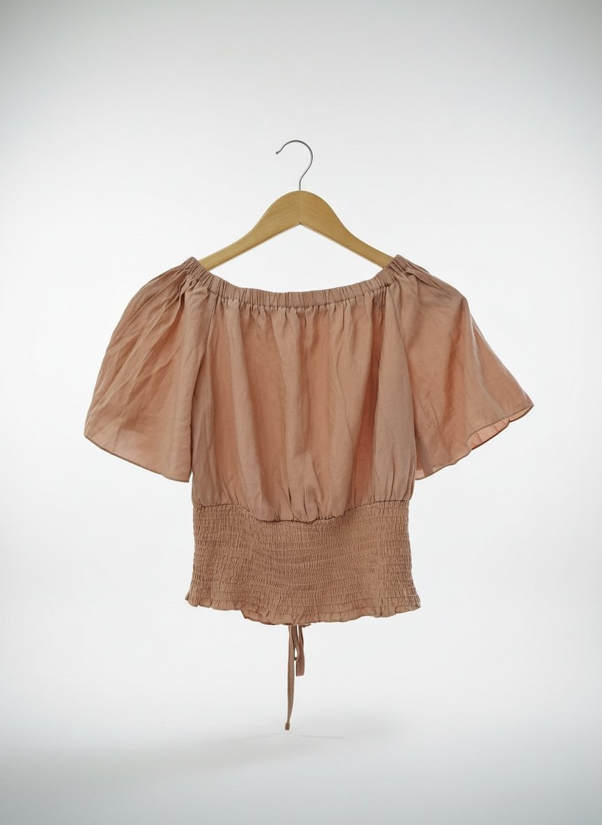 Haut beige style corsé