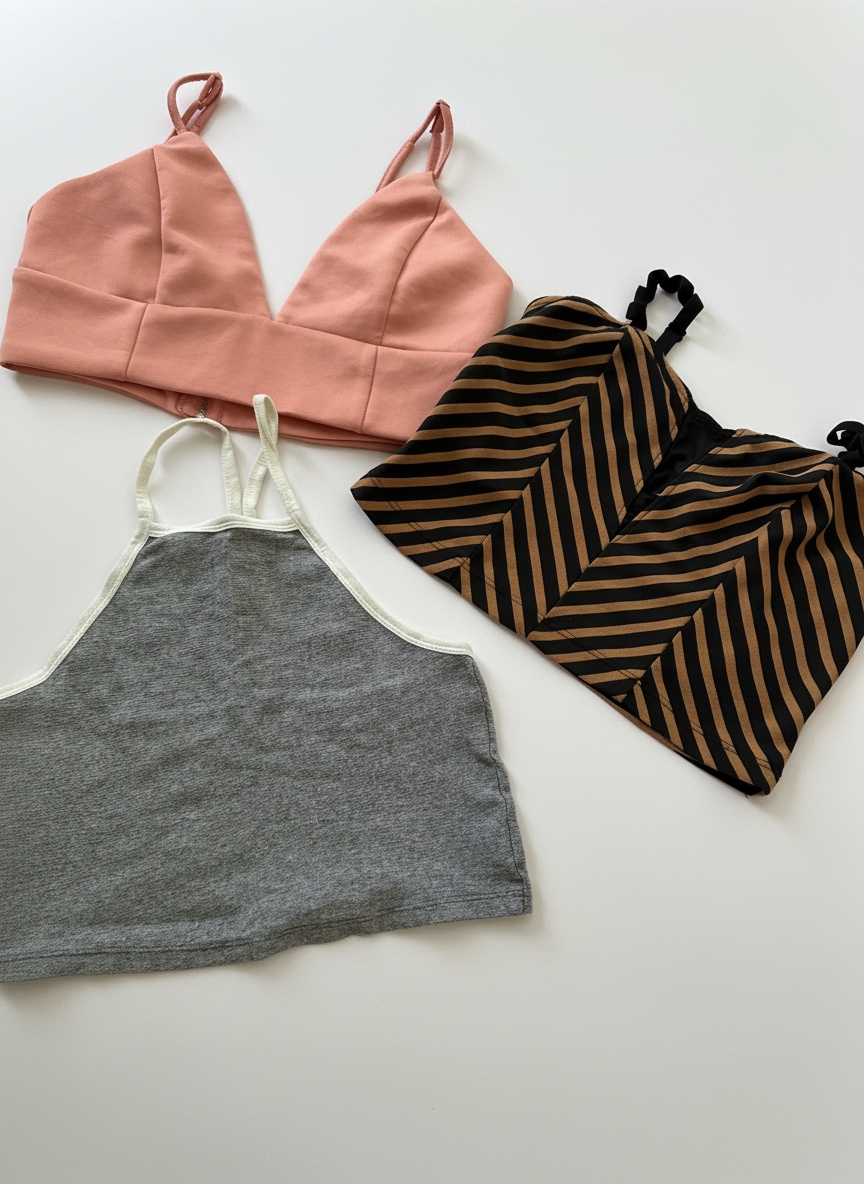Lot de 3 crop top