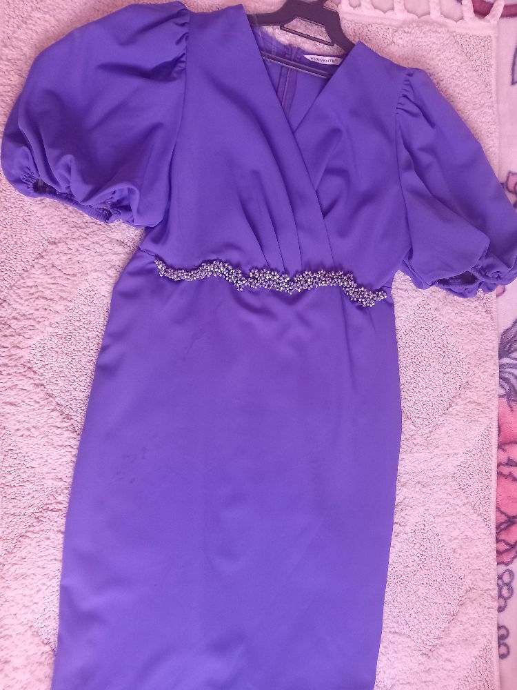 Robe mi long mauve 