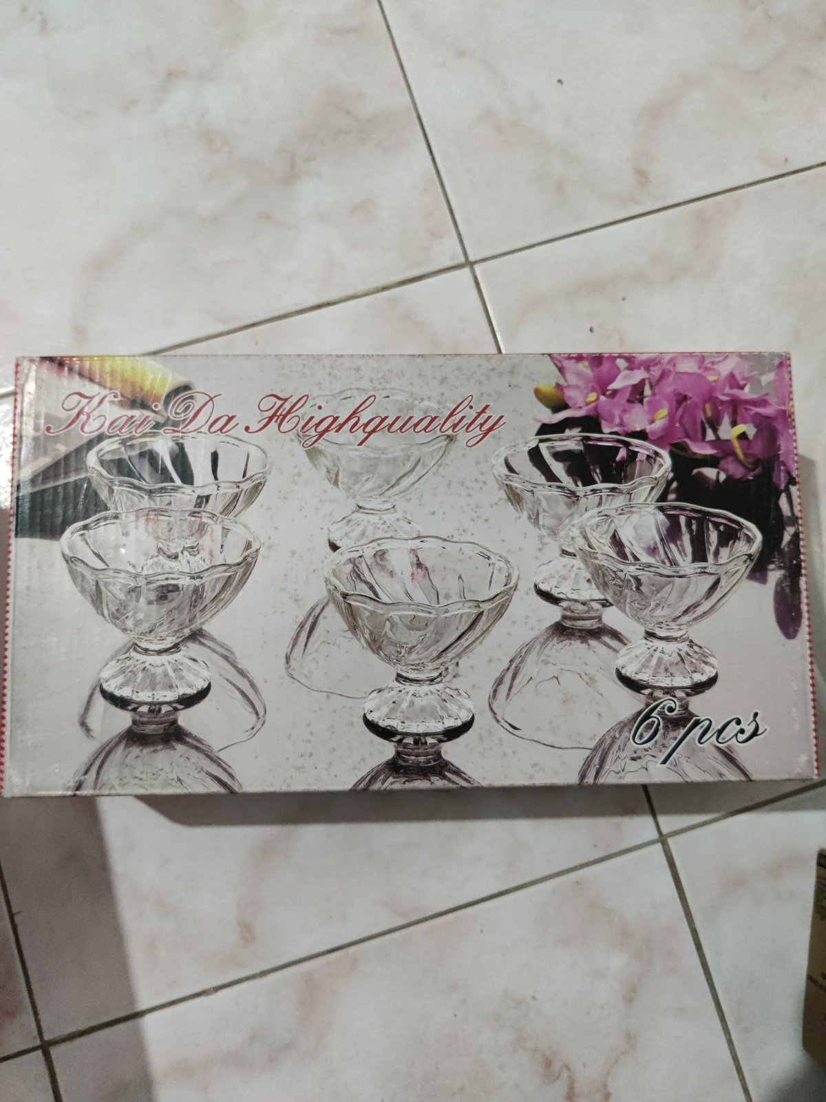 Coffret de 6 Coupes en verre❤️