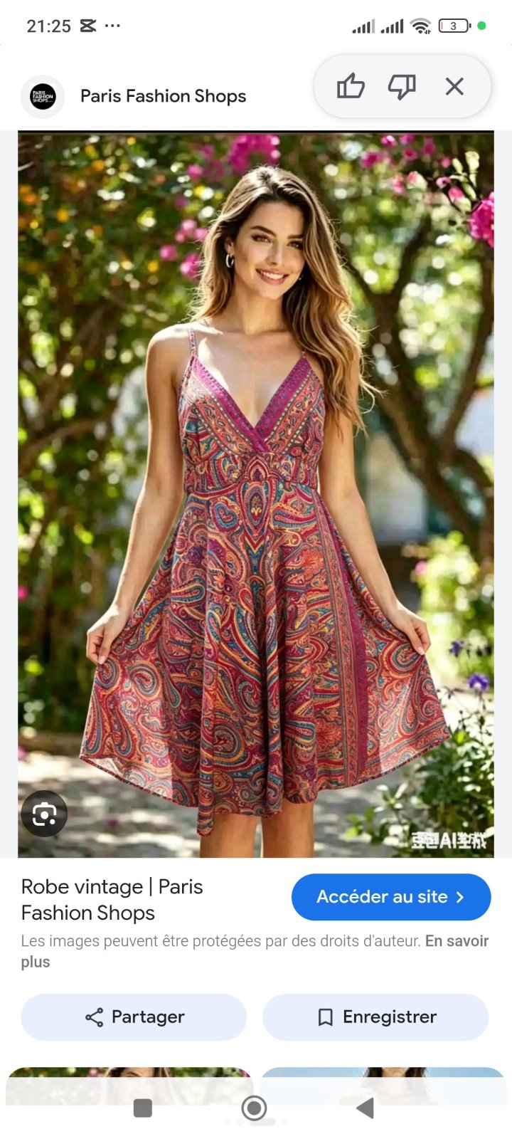 Robe foulard soie  neuf 