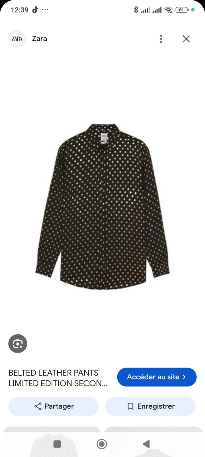 Chemise zara neuf