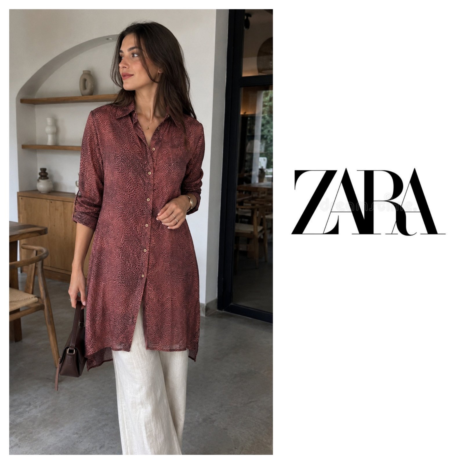 Chemise longue zara neuf