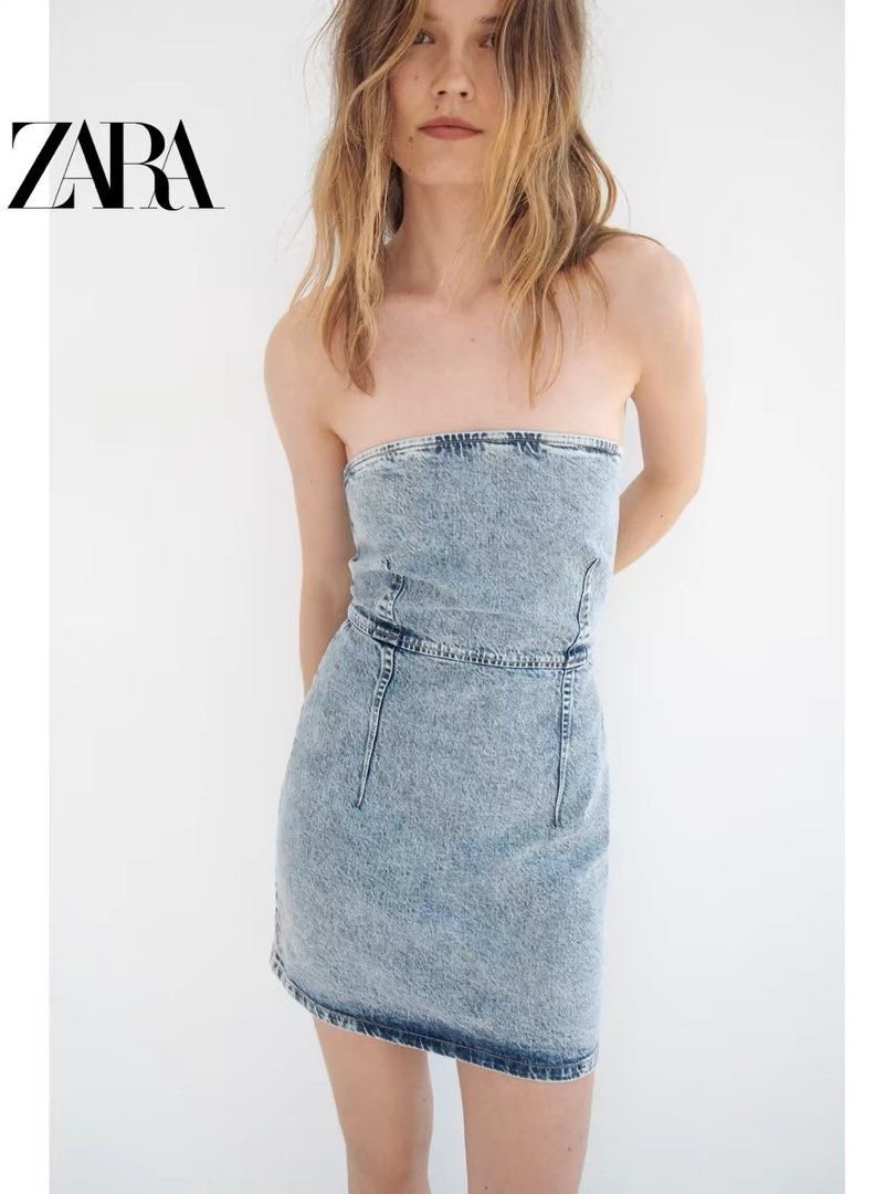 Robe bustier courte en jean Zara neuf 