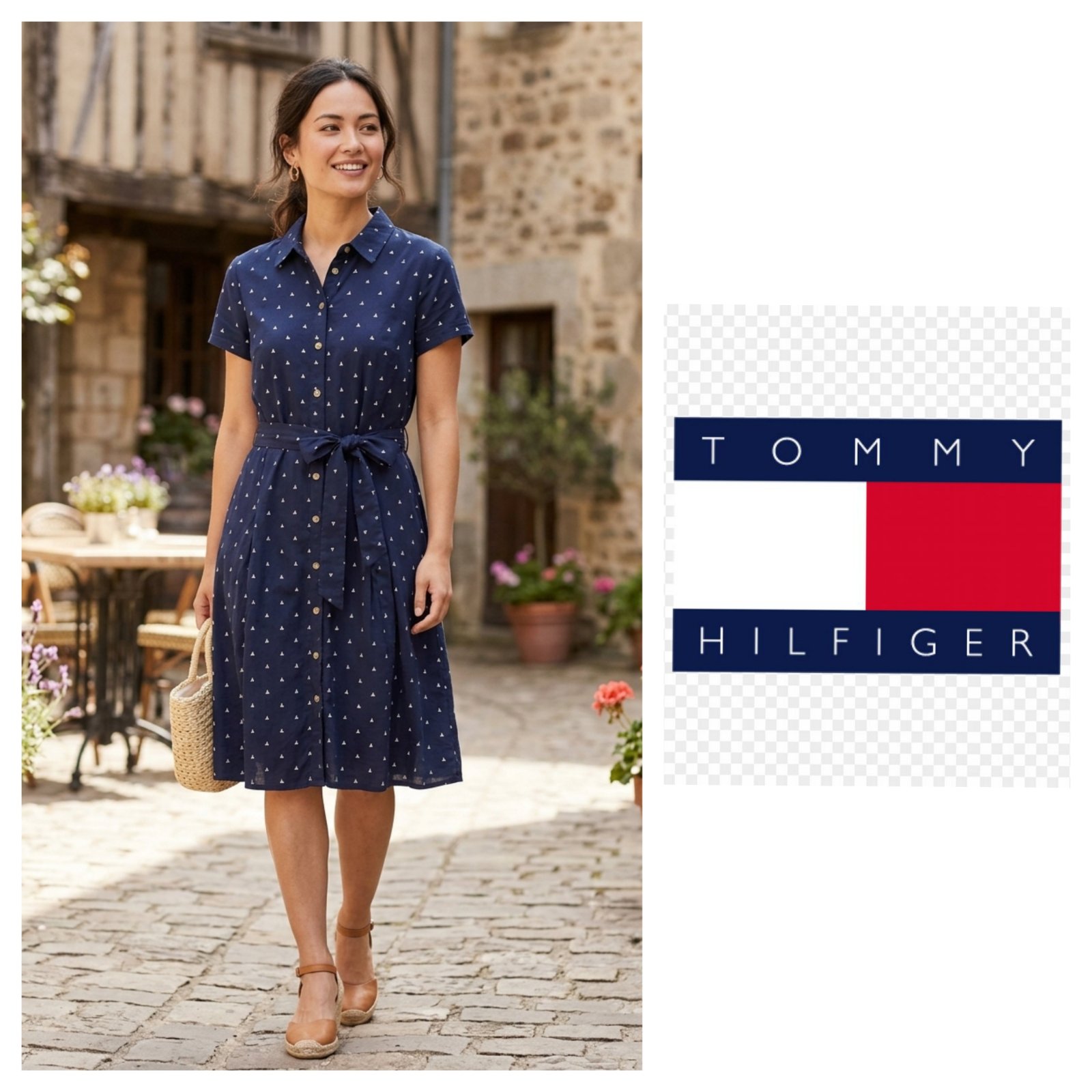 Robe chemise à pois tommy neuf