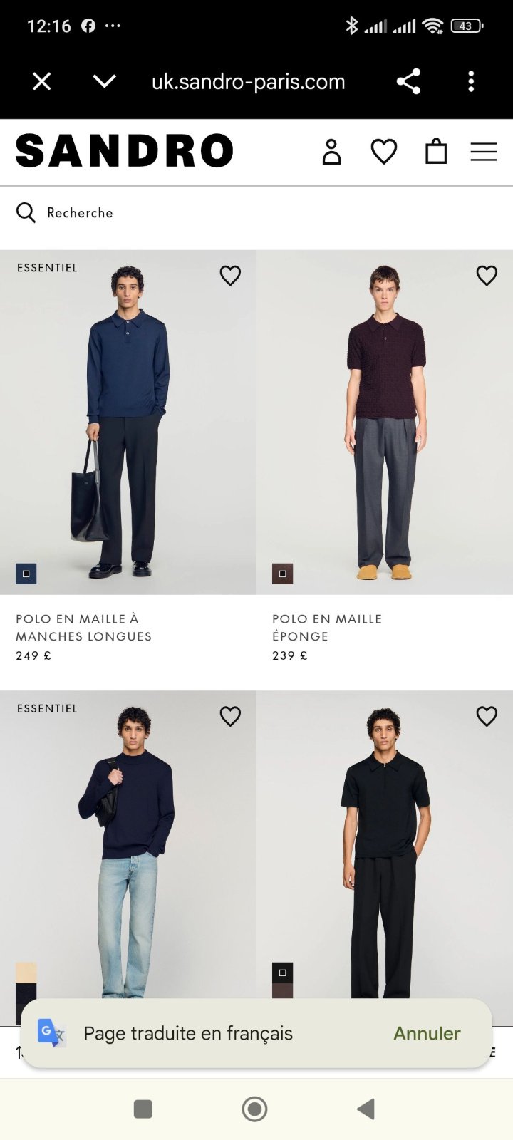 Sandro en laine neuf