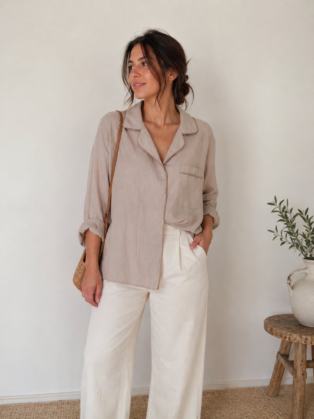 Chemise en lin zara neuf