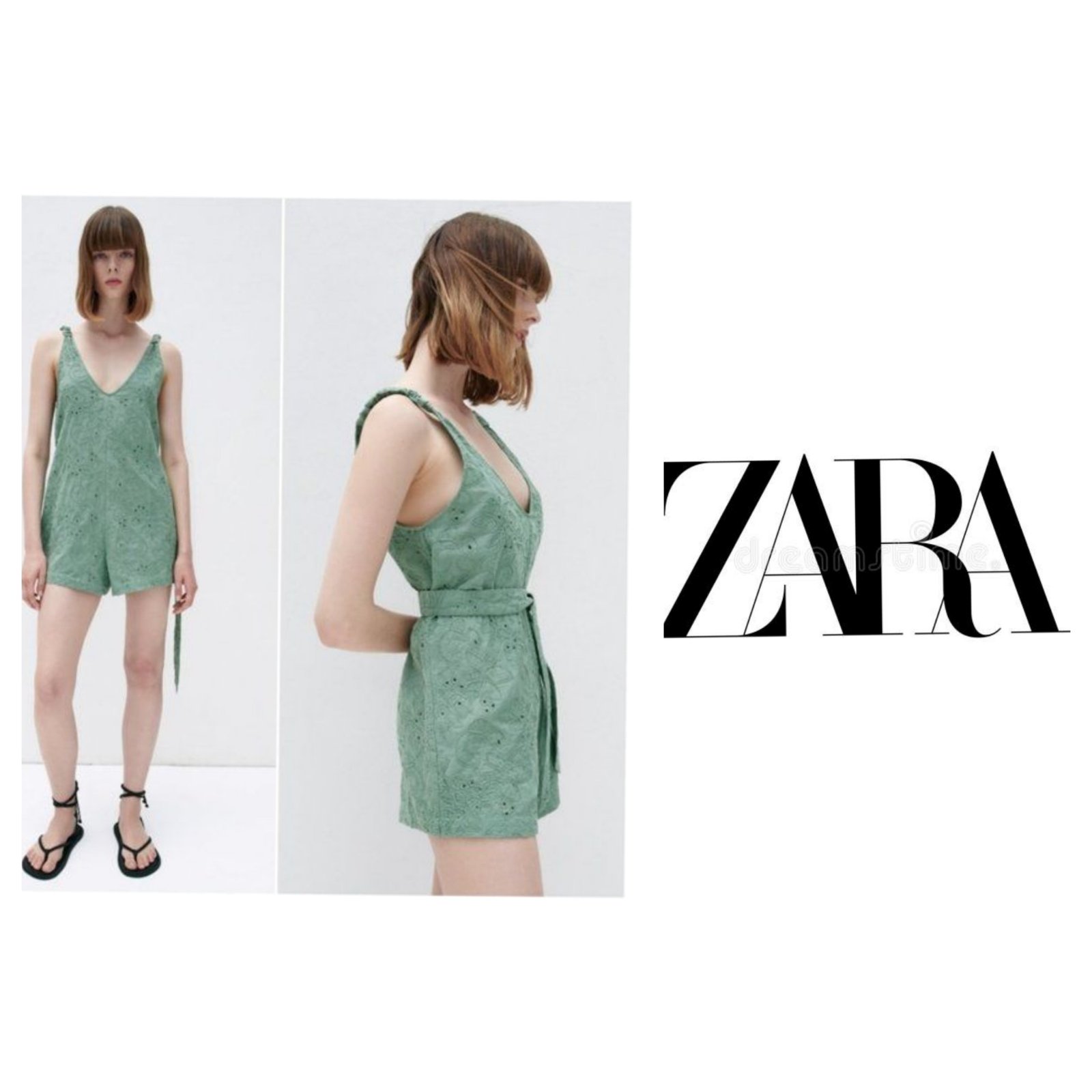 Combishort en broderie anglais zara neuf