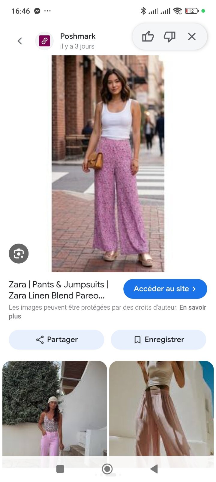 Pantalon zara floral neuf
