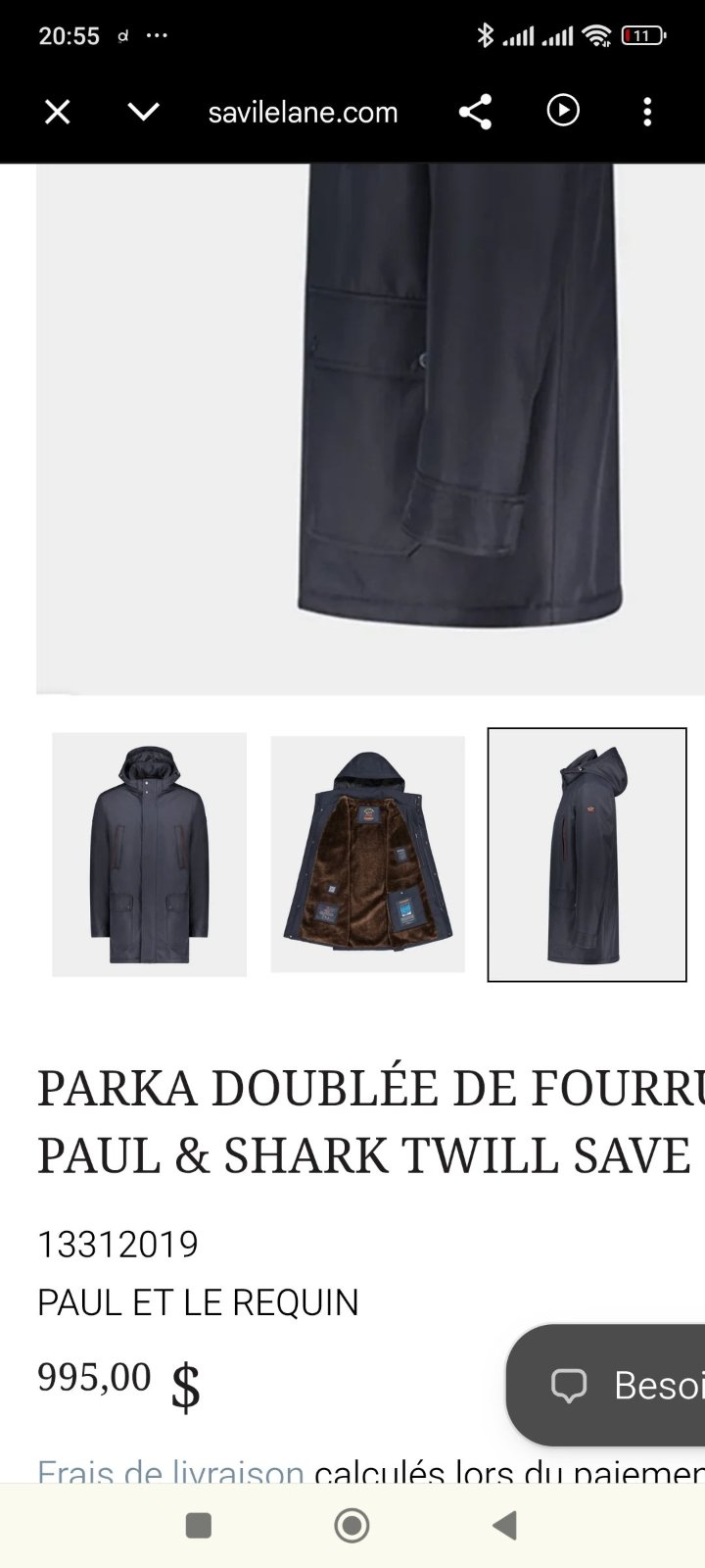 Paul and shark parka