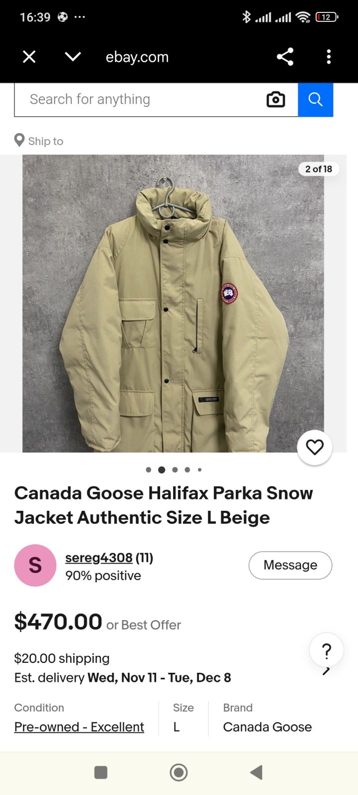 Canada Goose authentique 