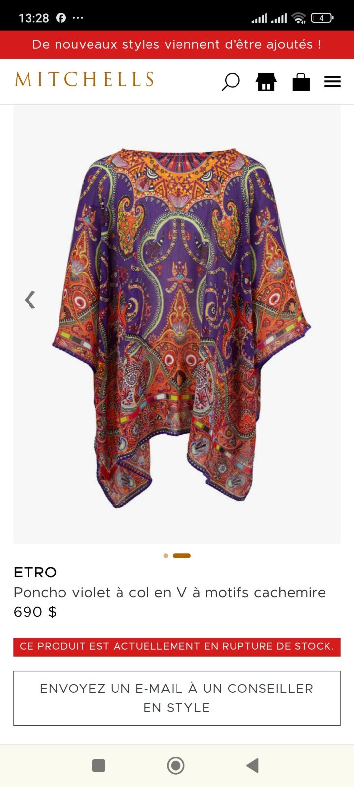 Poncho Etro neuf