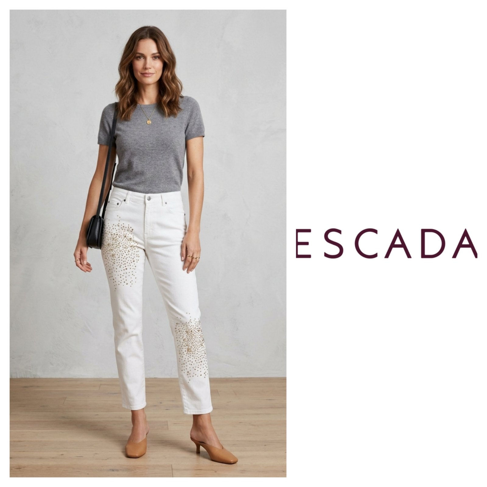 Jeans aves Strass escada neuf