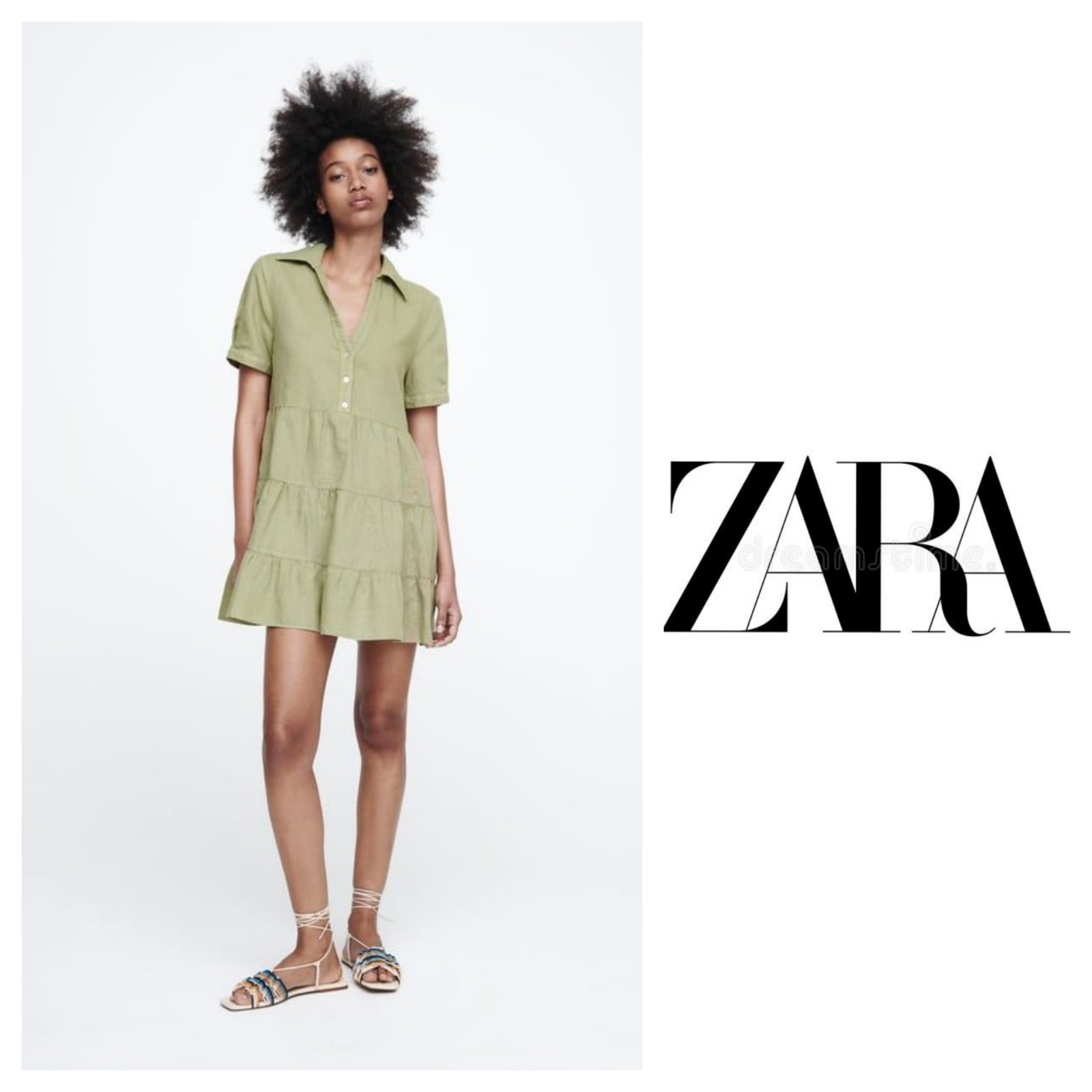 Robe zara en lin neuf
