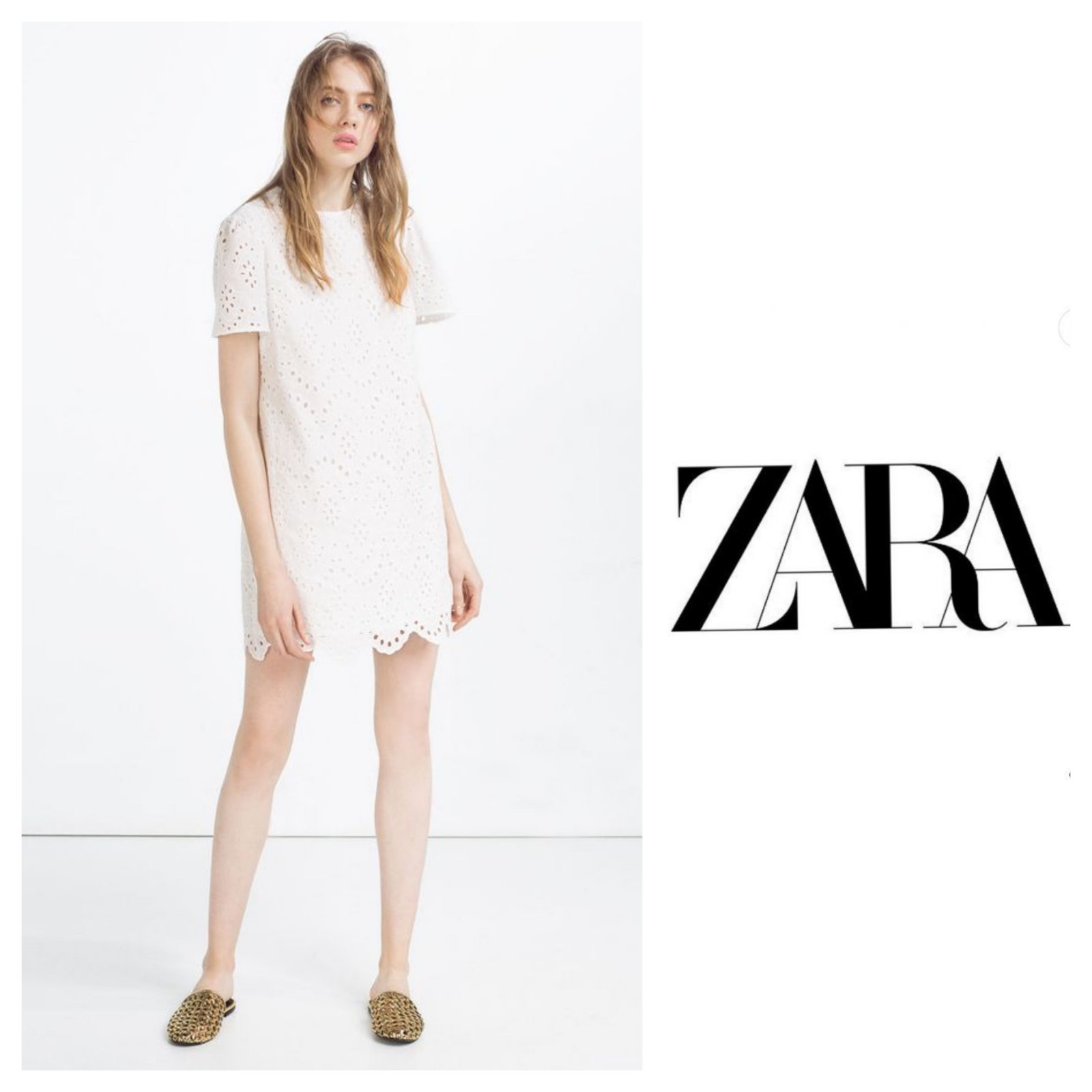 Robe zara en broderie anglaise neuf