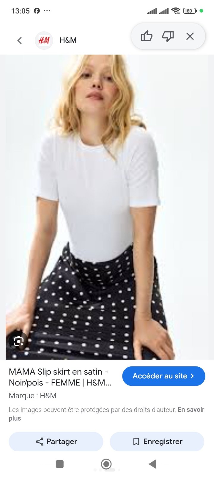 Jupe à pois Hm neuf