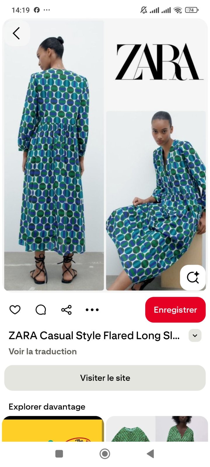 Robe longue zara neuf