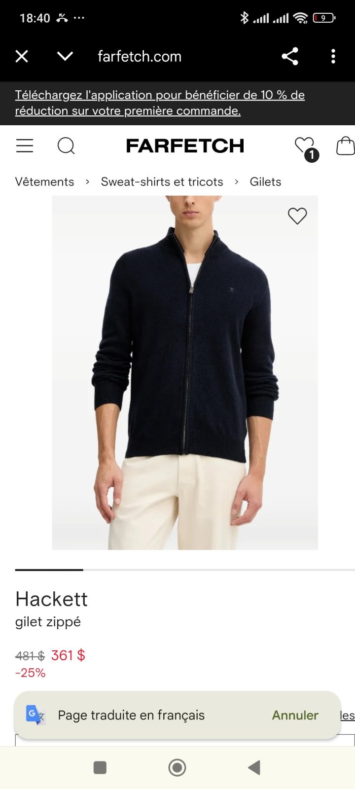 Hackett neuf