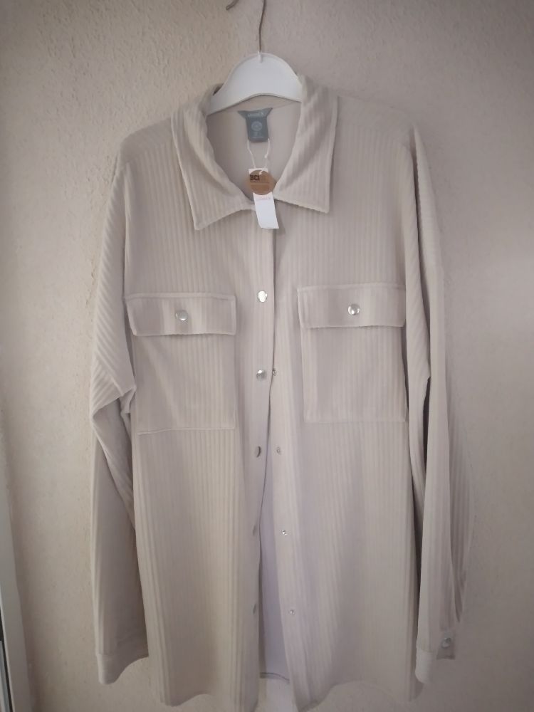 chemise beige 