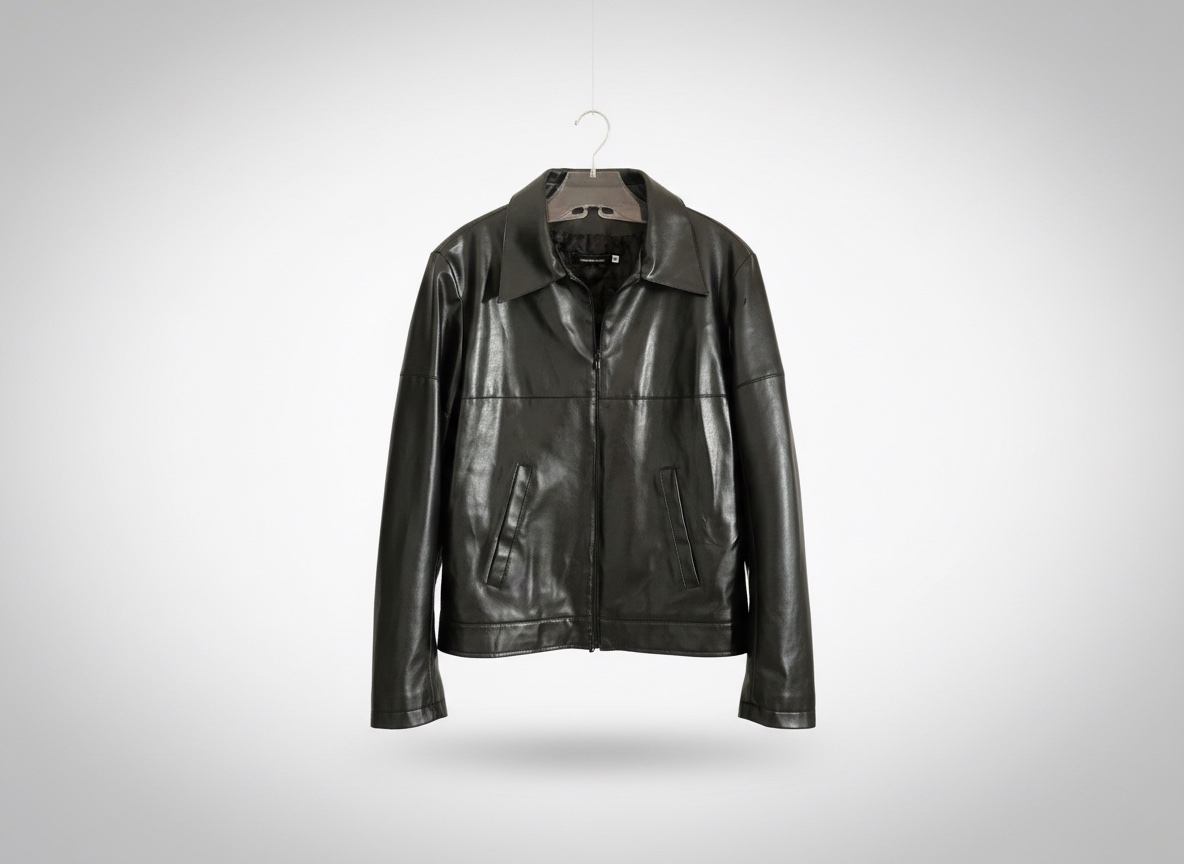 Black leather jacket