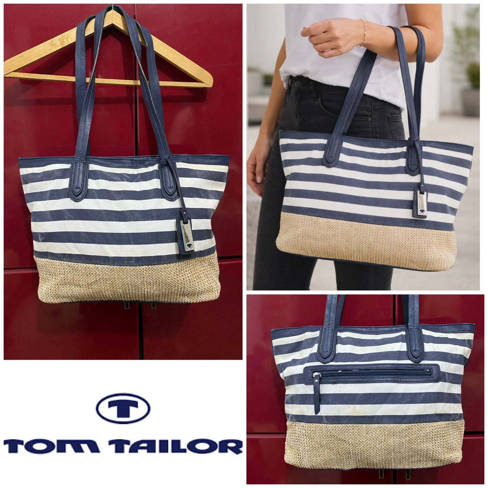 Sac femme rayé bleu et blanc 💎💎💎💎🌊🌊🌊