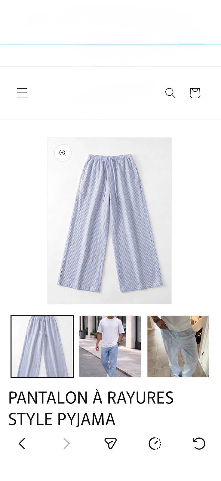 Pantalon rayé 