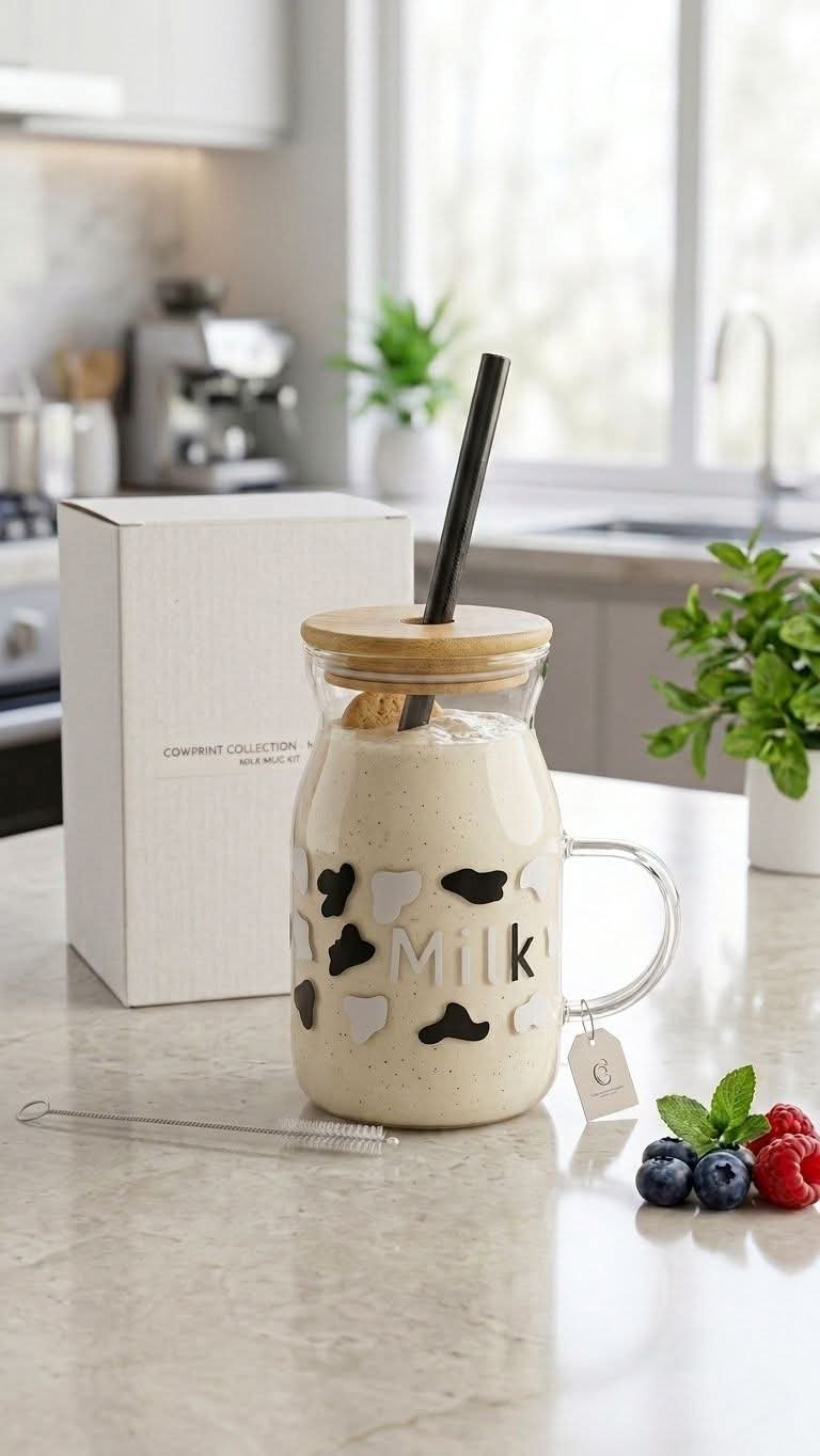 ​Mug en verre "Cowprint" 