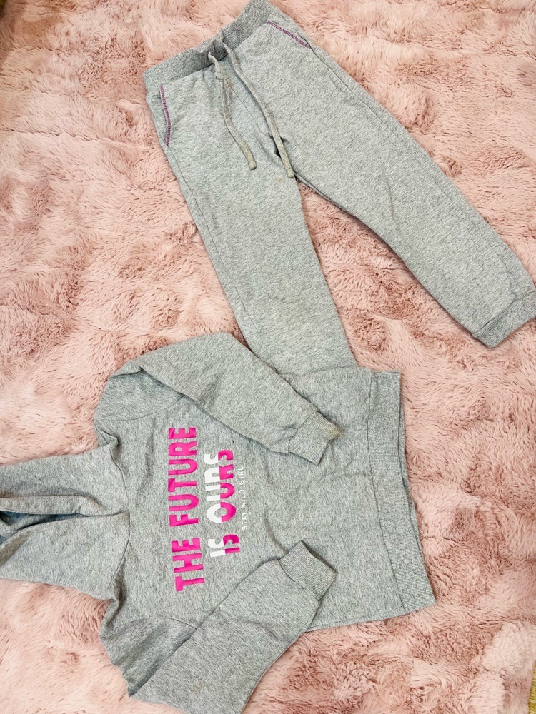 Jogging hamadi abid en gris et rose 
