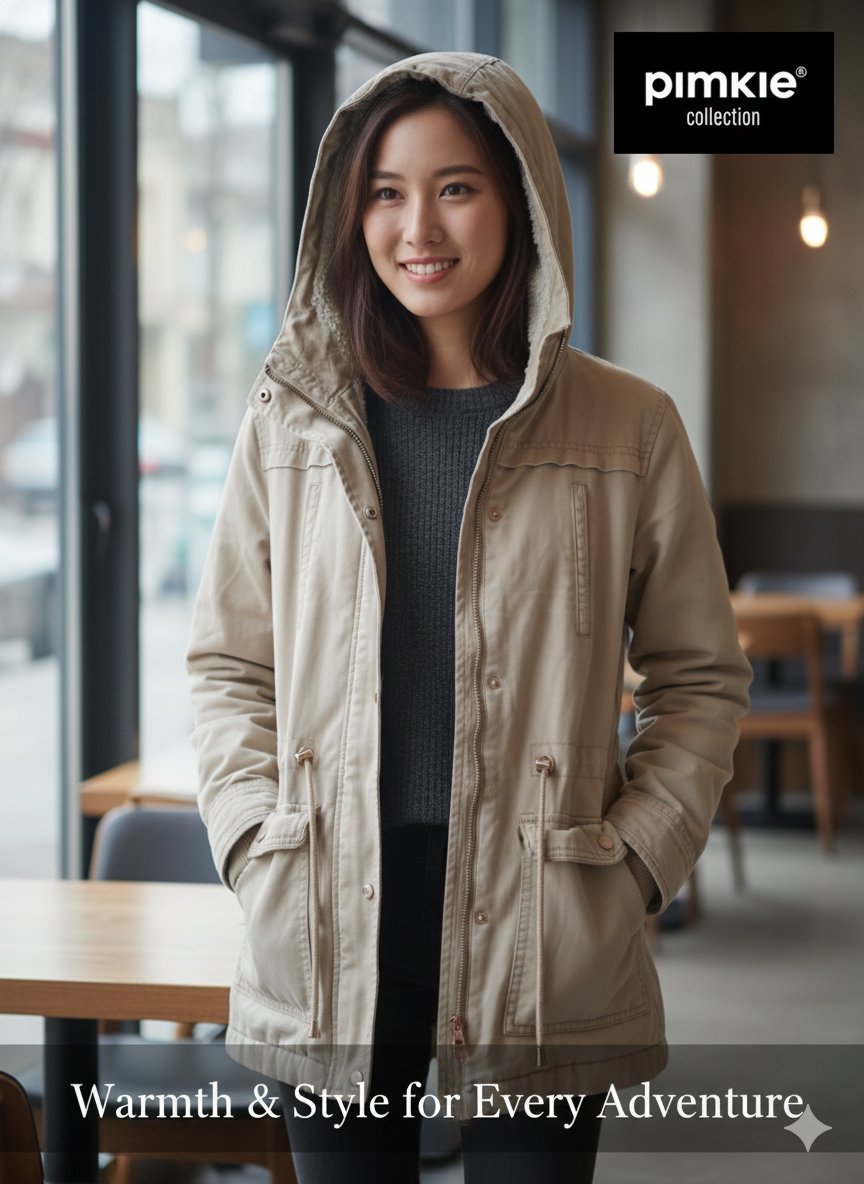 Parka effet mouton à l'intérieur