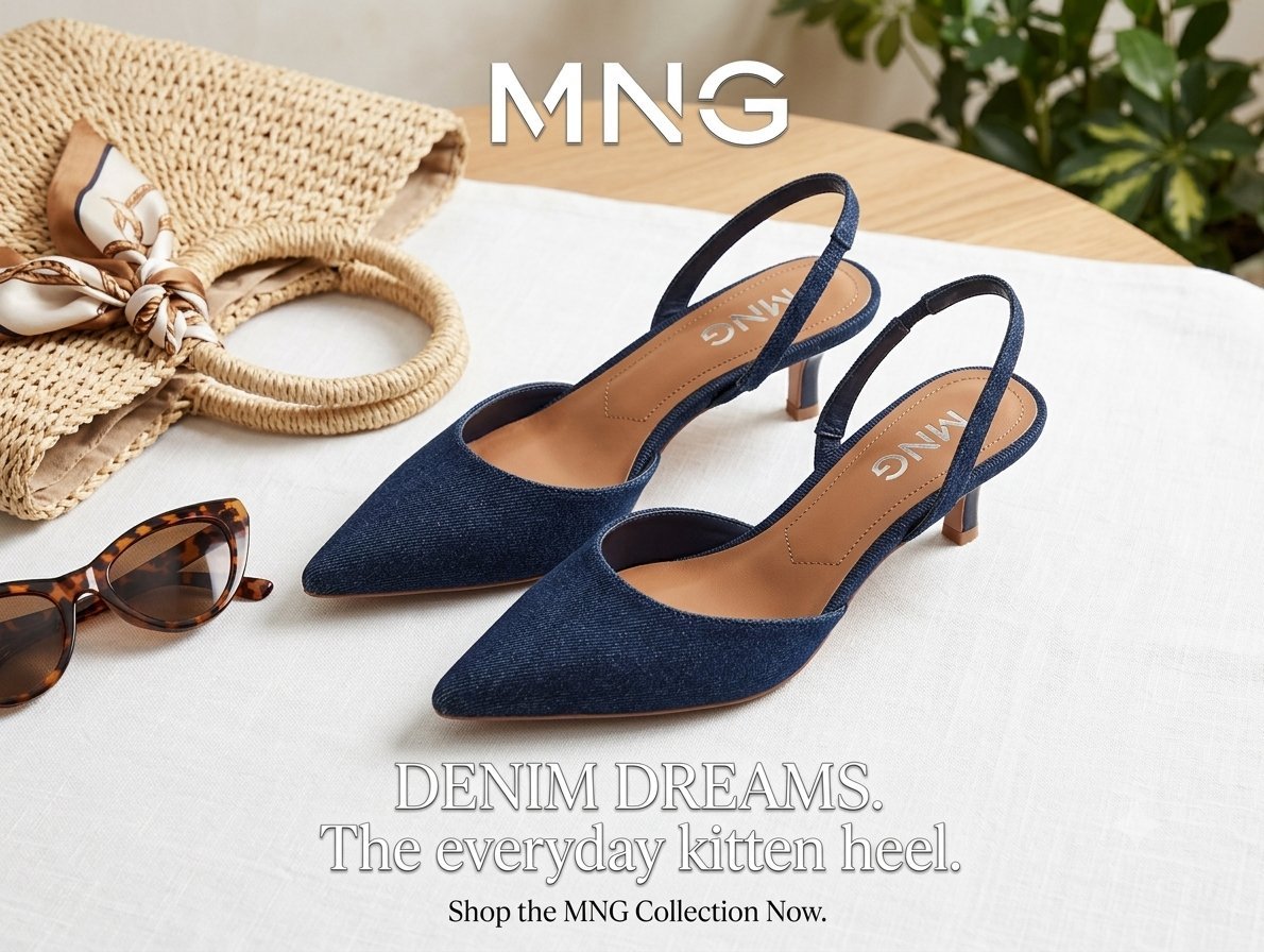 Escarpins en denim 