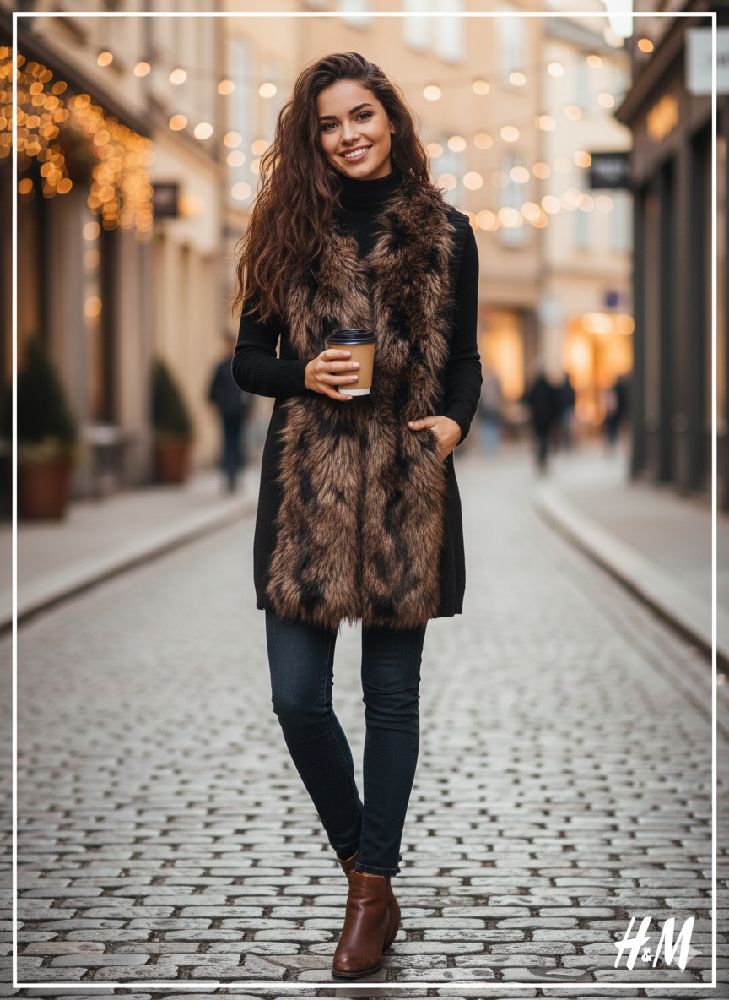 Gilet fourrure sans manche 