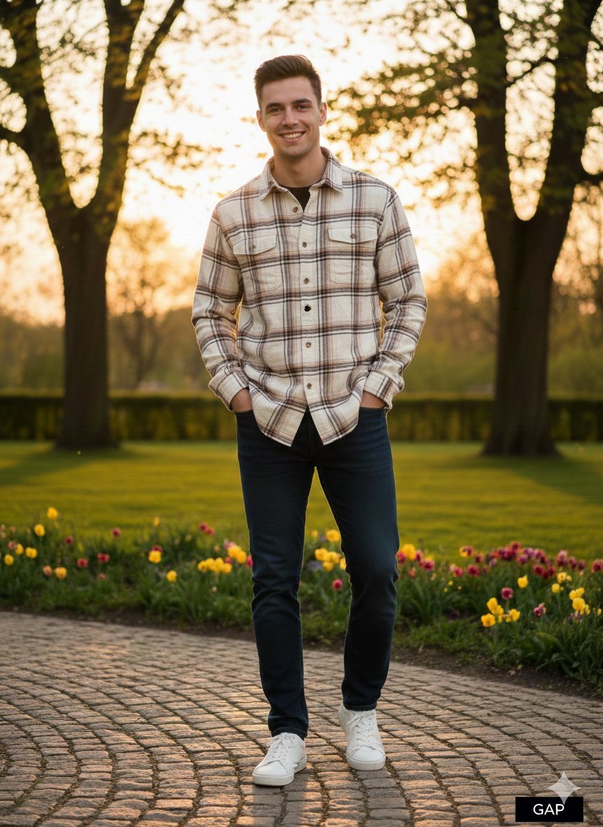 Chemise à carreaux 
