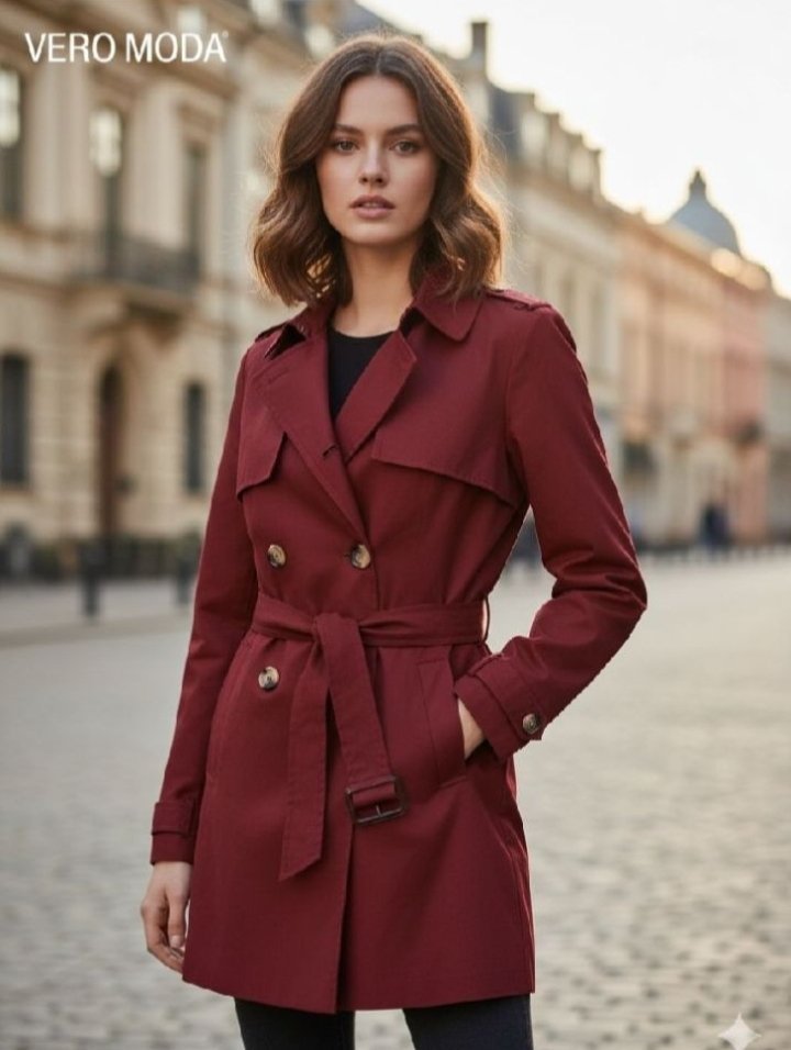 Trench-coat double boutonnage 