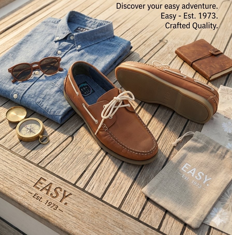 Chaussures bateau en cuir marron