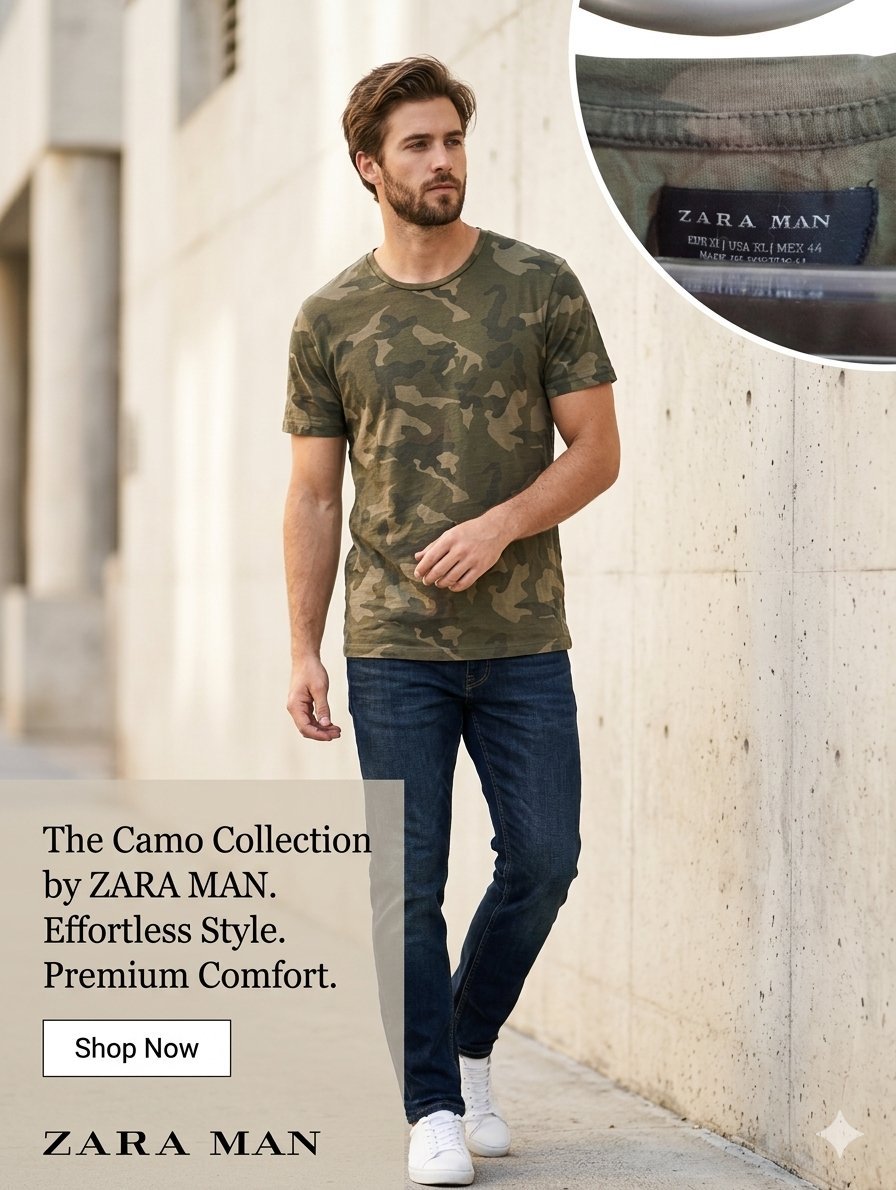 T-shirt imprimé camouflage 