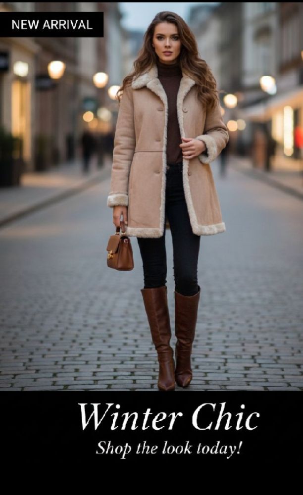 Manteau Street One en suédine douce avec doublure en fausse fourrure