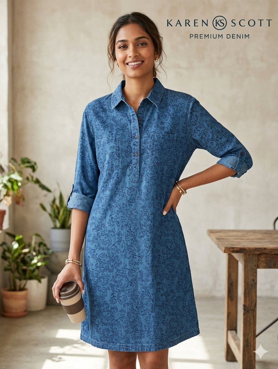 Robe en denim de la marque Karen skott