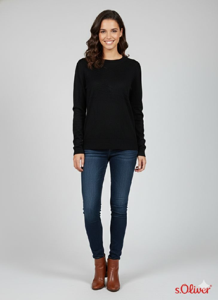 Sublime pull noir simple de la marque S.oliver
