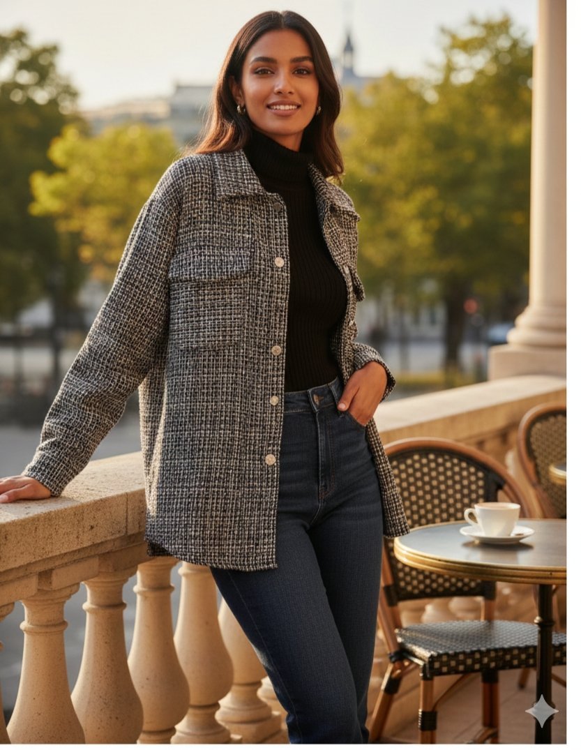 Chemise en tweed 