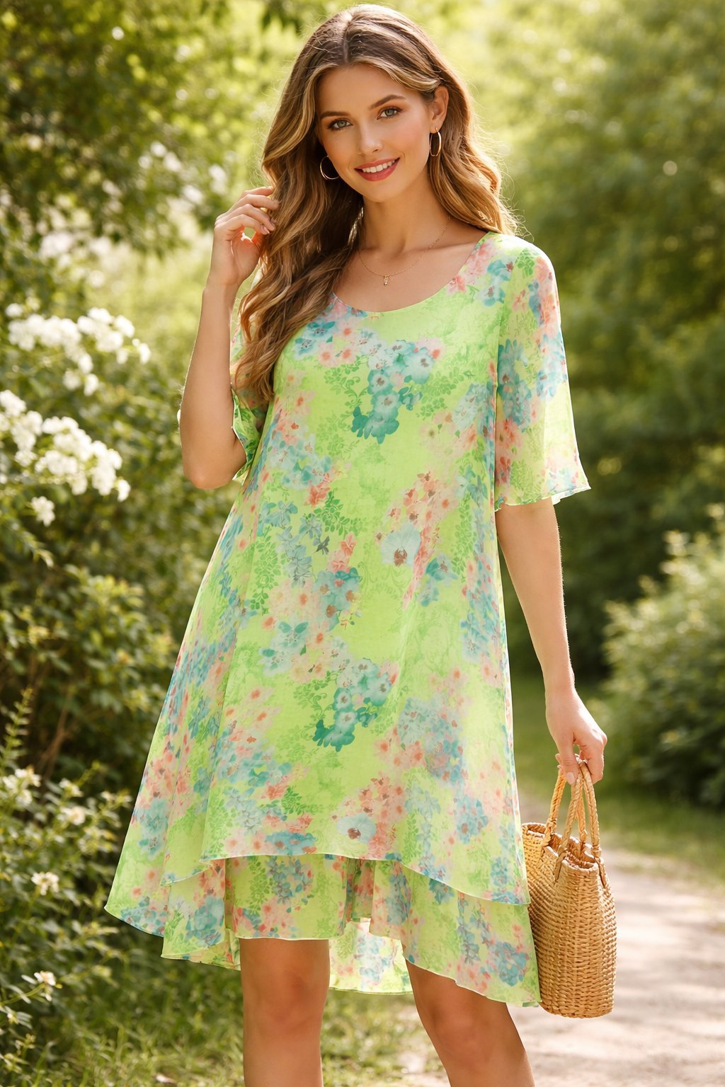 Robe midi Fleurie 