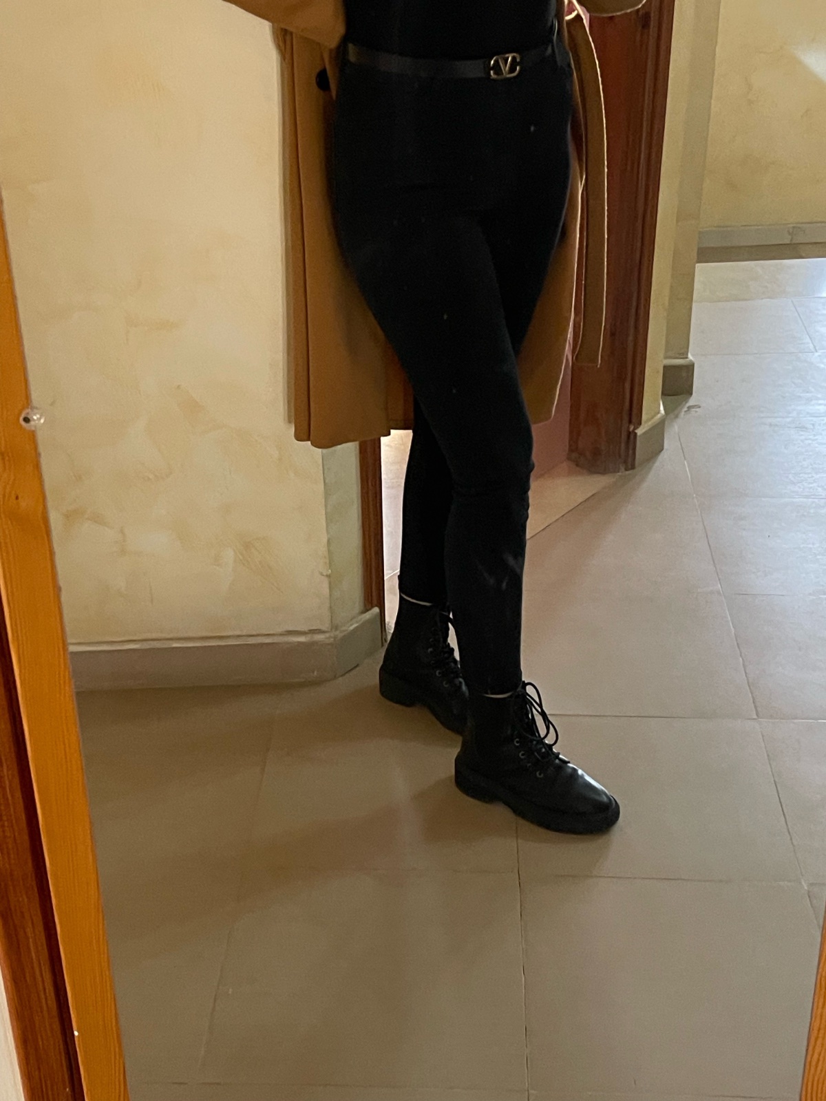 Pontalon slim noir elastiqué pour femme taille m 