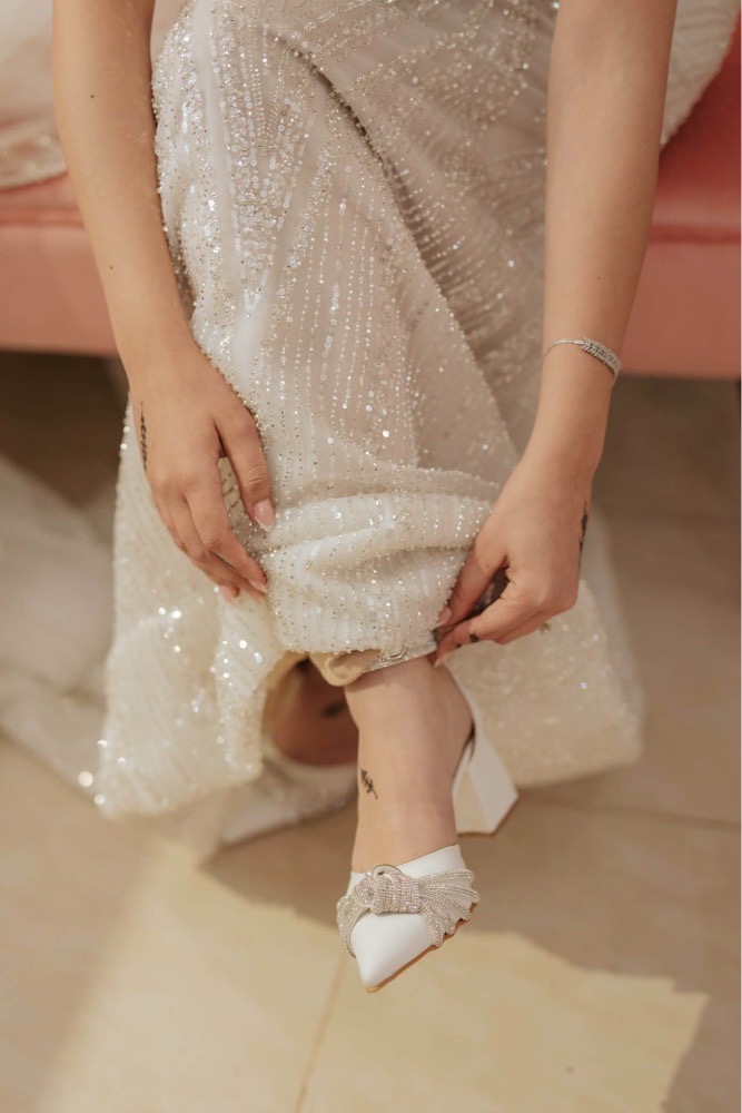 Demi talons blanc
