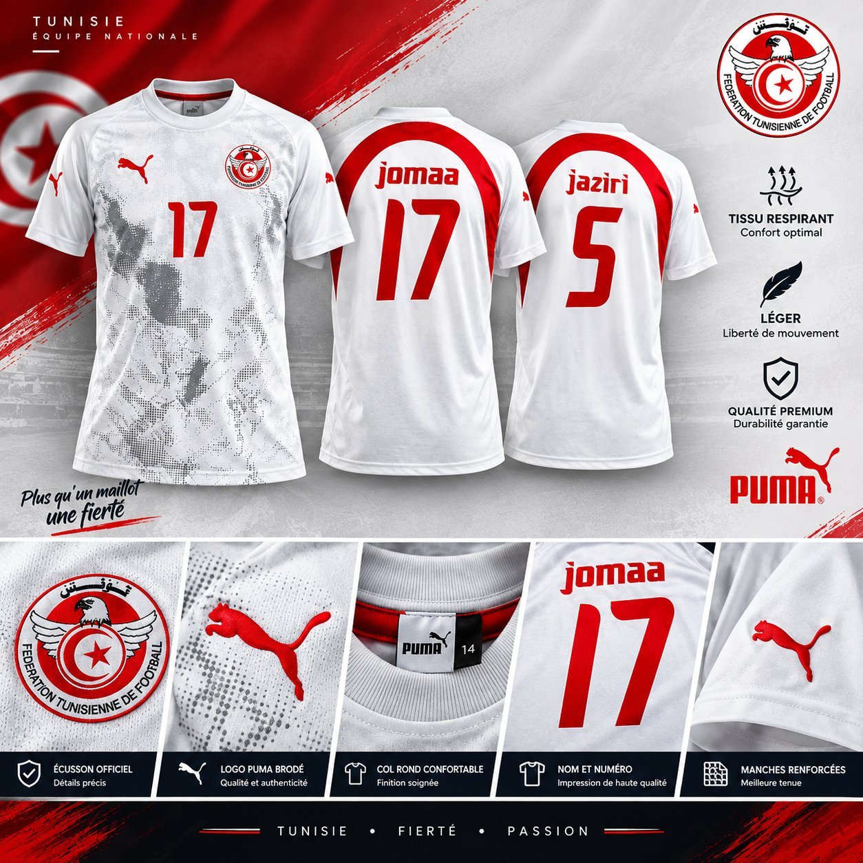 T shirt original puma tunis world cup 2006