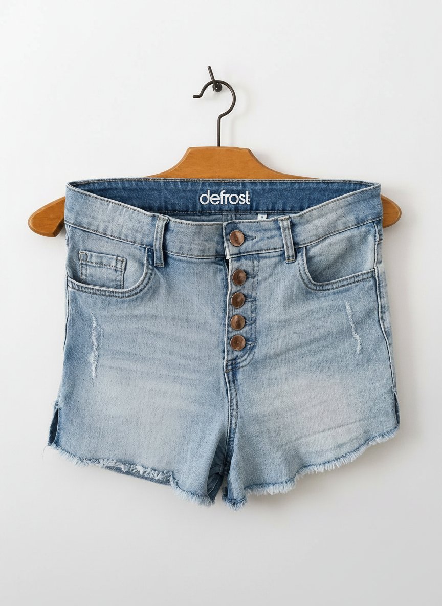 Short en jean bleu clair