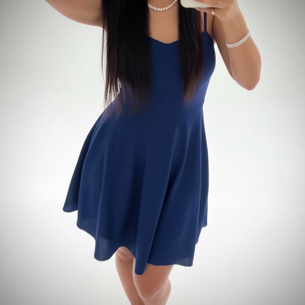 Blue dress soirée
