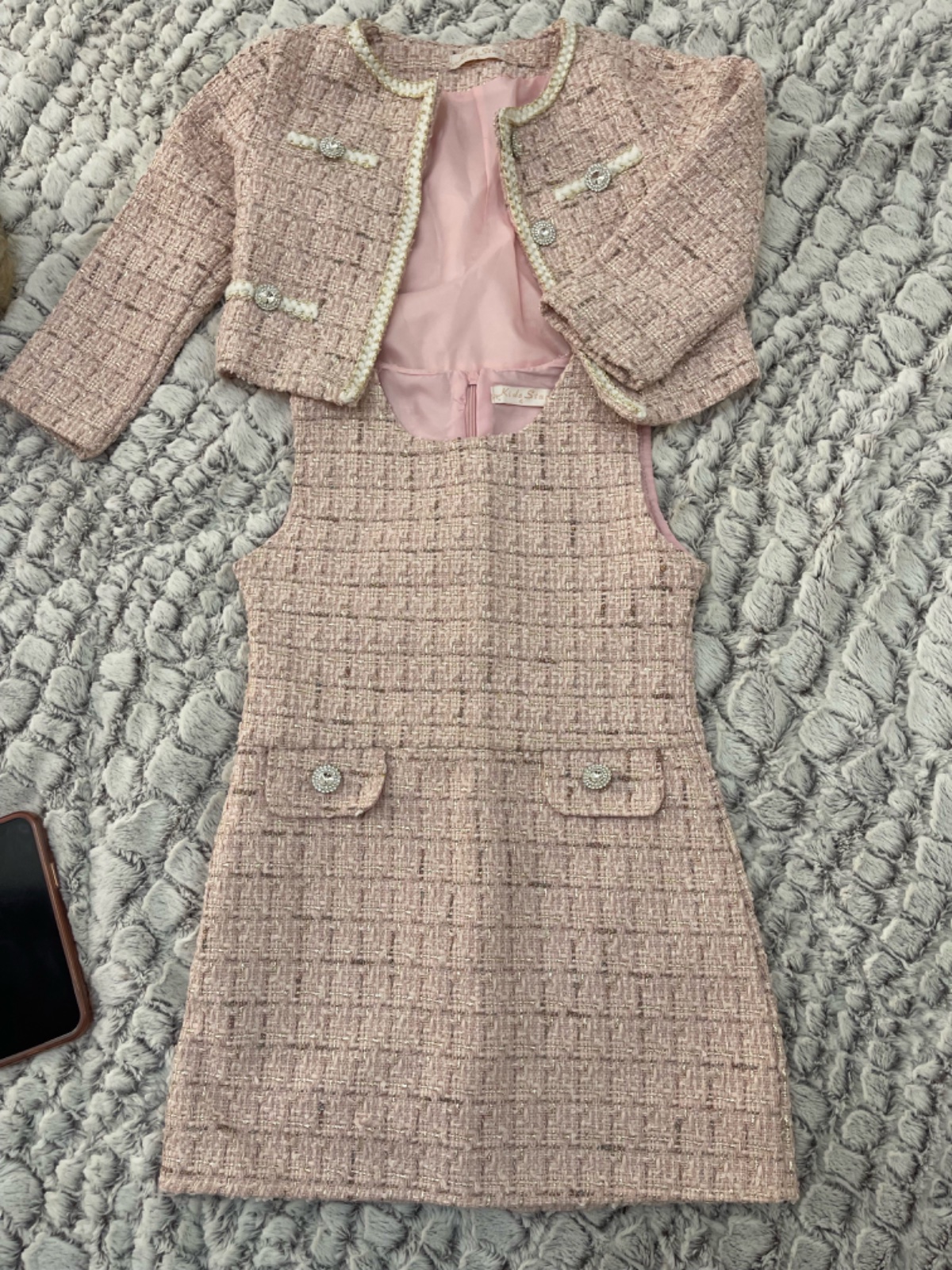 Ensemble rose poudré