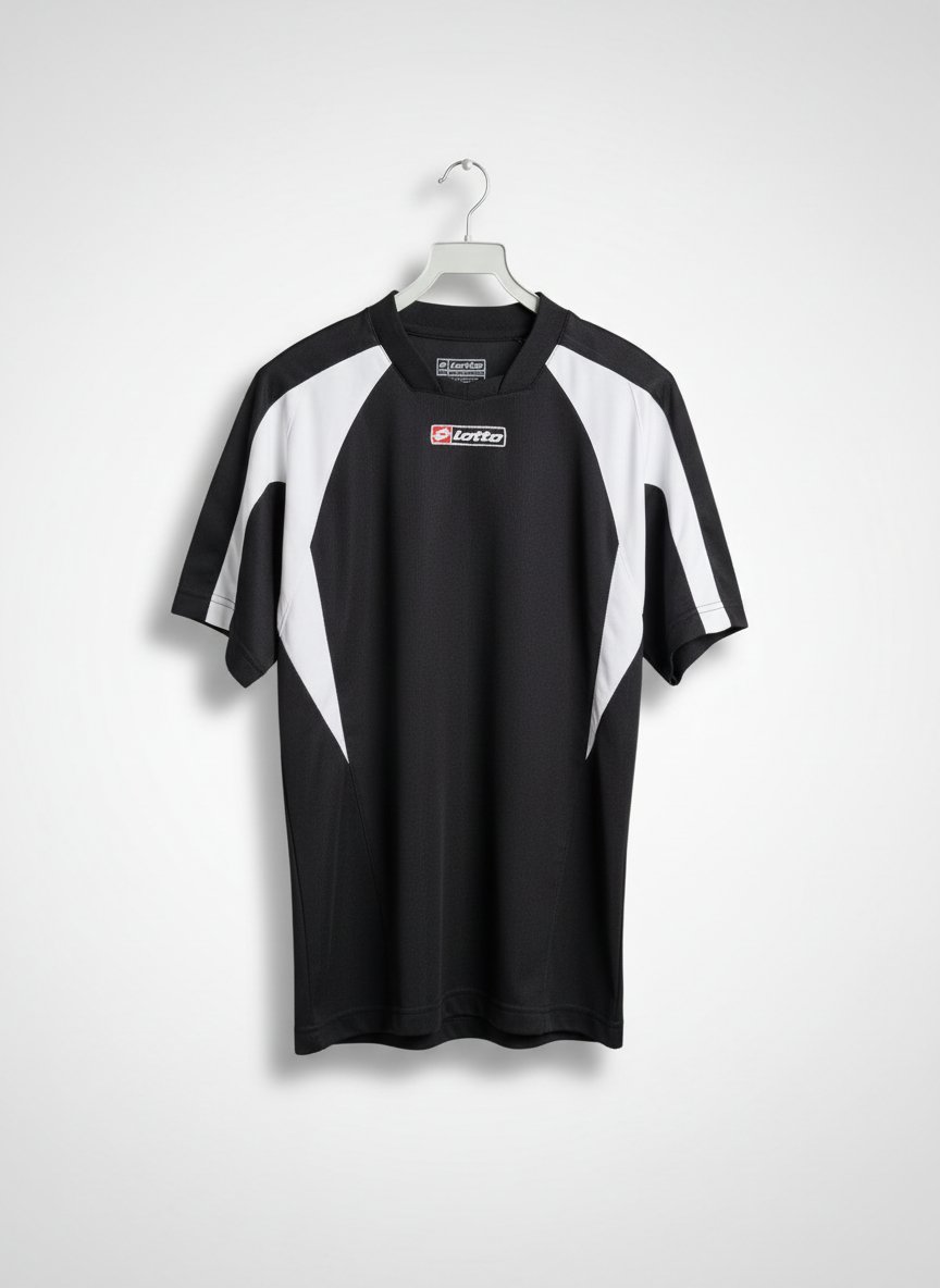 T-shirt Lotto Sport Noir et Blanc - Style Raglan 